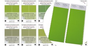 PANTONE ® COTTON SWATCH CARD in 2801 EINZIGARTIGEN FARBEN, ...